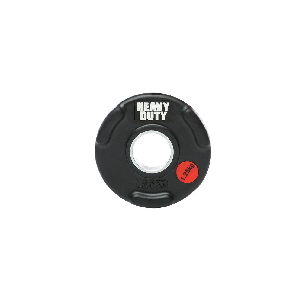 1,25 kg Heavy Duty rubberen olympische grip halterschijf