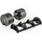 De Nuobell Adjustable Dumbbells zijn verstelbaar van 5 lbs tot 80 lbs (circa 36 kg) in fijne stappen van 5 lbs (circa 2,3 kg)