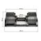 Afmetingen van de Nuobell Adjustable Dumbbells 5 - 80 lbs