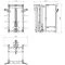 Afmetingen van het ATX Power Rack Pull Station FCR-780