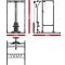 Afmetingen van het ATX Power Rack PRX-650 + Lat Pulley met 115 kg Gewichtstapel