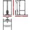 Afmetingen van het ATX Power Rack PRX-720 + Lat Pulley met 115 kg Gewichtstapel